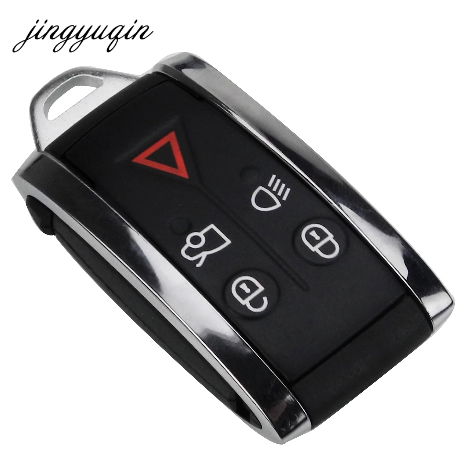 jingyuqin 5 Buttons Key Fob Shell For Jaguar X XF XK XKR New Remote Smart Prox Case Housing + Blade Replacement