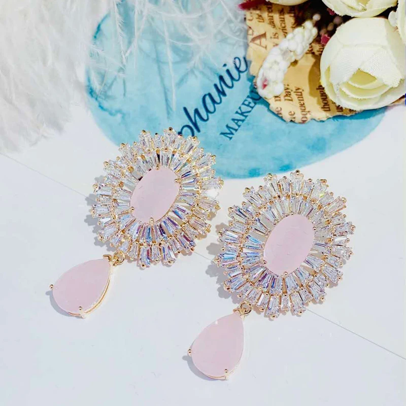 Женские Висячие серьги-капельки Be 8 модные роскошные висячие серьги с полным