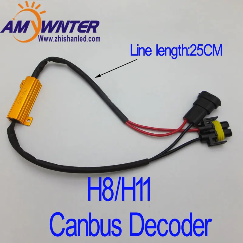 Автомобильный светодиодный налобный фонарь AMYWNTER H8 H11 50 Вт 6 Ом резистор нагрузки