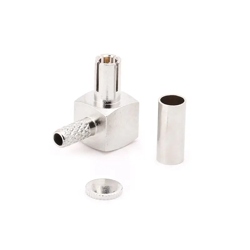 TS9 штекер RF разъем правый угол 90 градусов обжимной коаксиальный адаптер для RG174