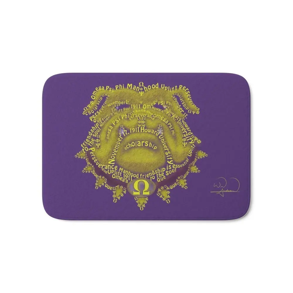 Omega Psi Phi напольный коврик с принтом домашнее украшение нескользящий дверной для