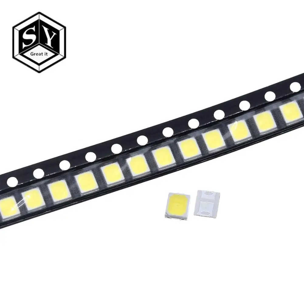 100PCS white GREAT IT 21-25 лм Белый/теплый белый 2835 SMD СВЕТОДИОДНЫЙ 0,2 Вт высокояркий светодиодный чип - Цвет: 100PCS white