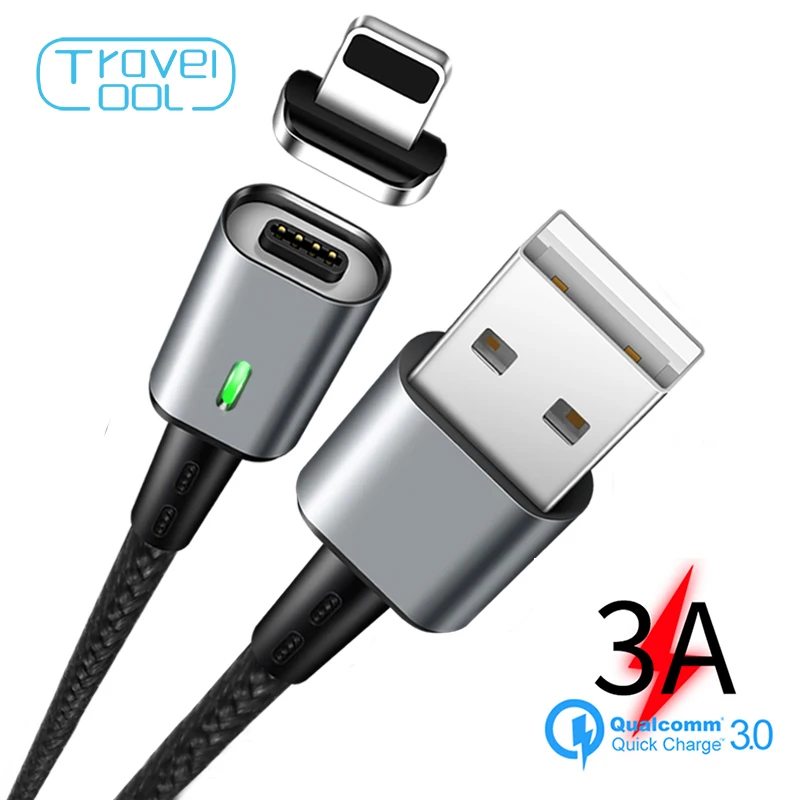 Магнитный зарядный usb кабель для iPad Mini Air с магнитом быстрой зарядки iPhone Lightning XS Max