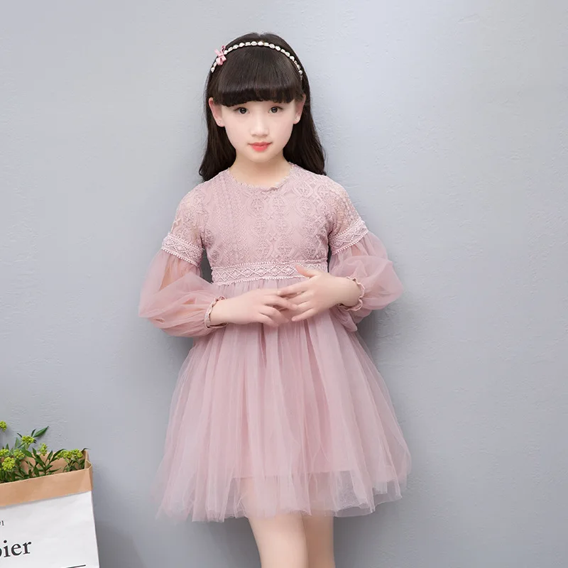 Big boy girl dress princess 2017 summer wear long sleeved lace in children | Детская одежда и обувь