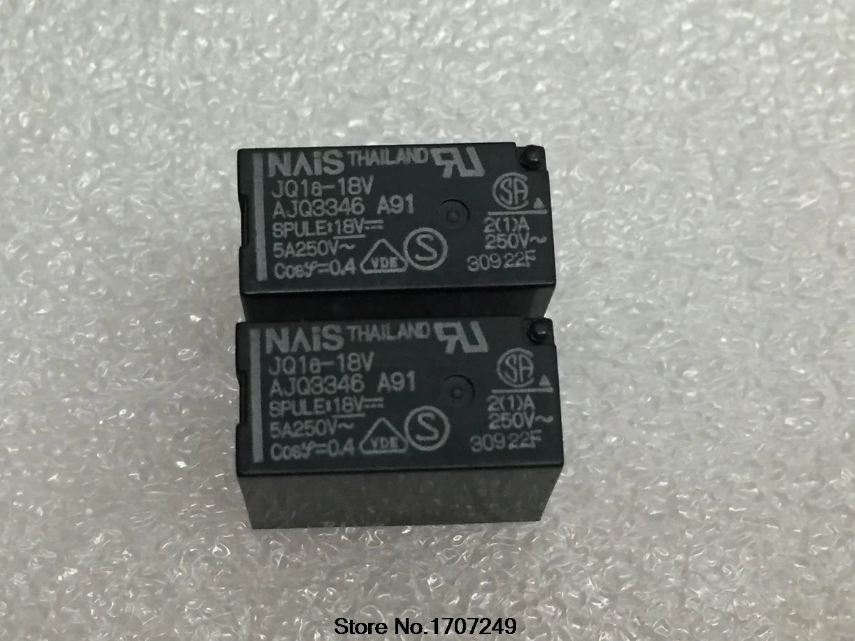Бесплатная доставка 100% новое оригинальное реле 10 шт./лот JQ1A 18V AJQ3346 4PIN/18В/5А/|relay