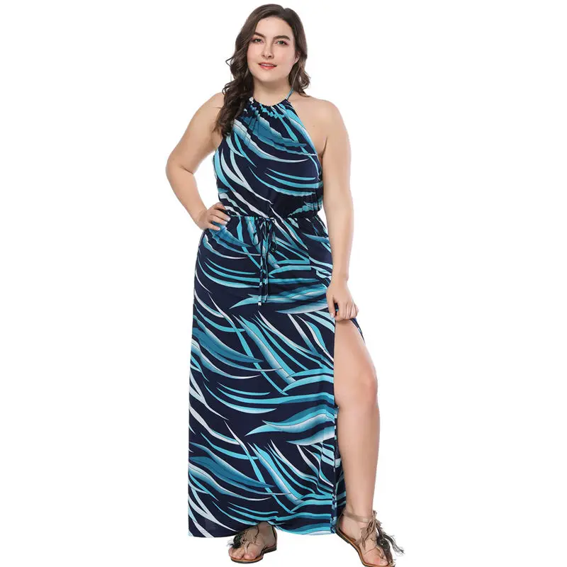Maxdiroo Women Summer Off Shoulder Dress Plus Size Beach Ladies Dresses Causal Chiffon Long Maxi 5xl 6xl 7xl | Женская одежда