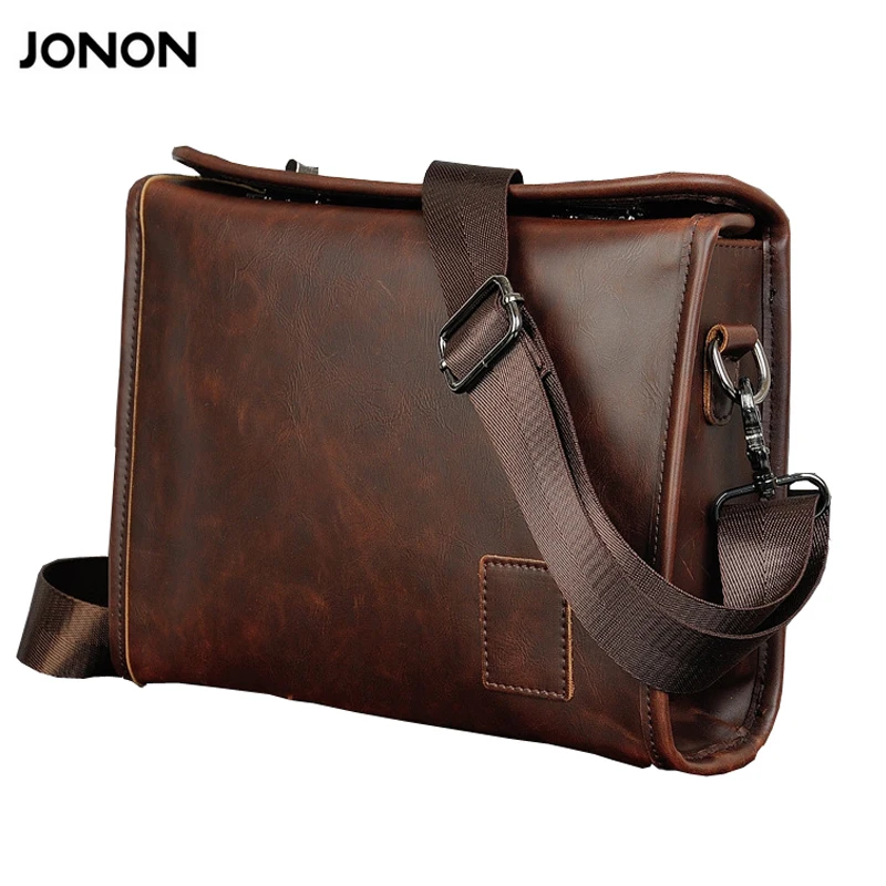 Jonon Винтаж Для мужчин Портфели портфели Офисные Сумки Бизнес сумка-мессенджер