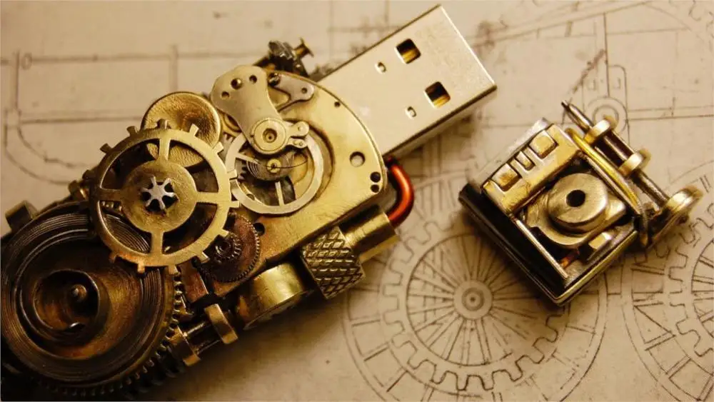 Абстрактное искусство в рамке Ретро футурист USB шелковая ткань холст постер