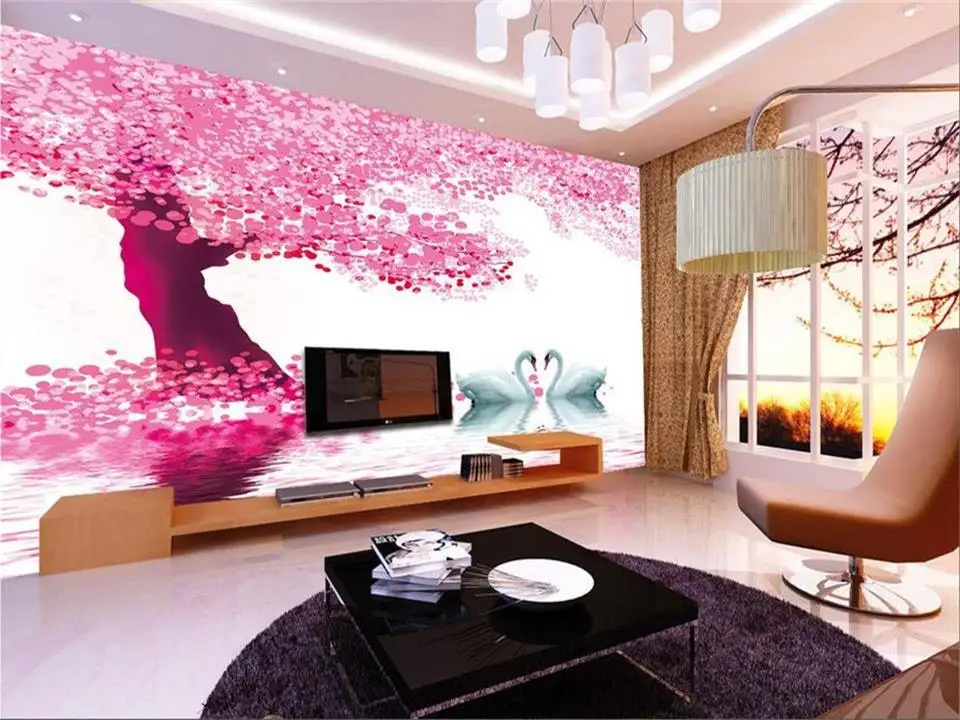 3D-обои на заказ фотообои для гостиной настенные акварельные обои с деревом