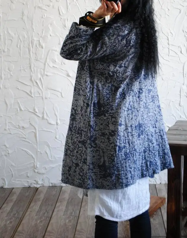 ASYMSAY 2017 Vintage Print Plus Size Women Clothing Autumn Simple Long Sleeve V Neck Slim Shift Cotton Linen Dress | Женская одежда