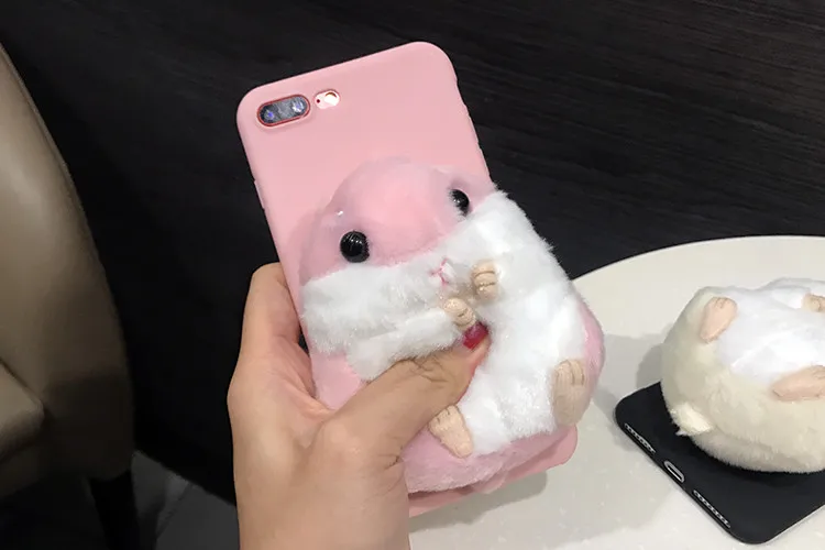 Ainike милый животное хомяк Мягкий ТПУ чехол для телефона для iPhone X 5S SE 6S Plus 7Plus 8Plus XR XS Max Прекрасный 3D мультфильм игрушка кукла чехол