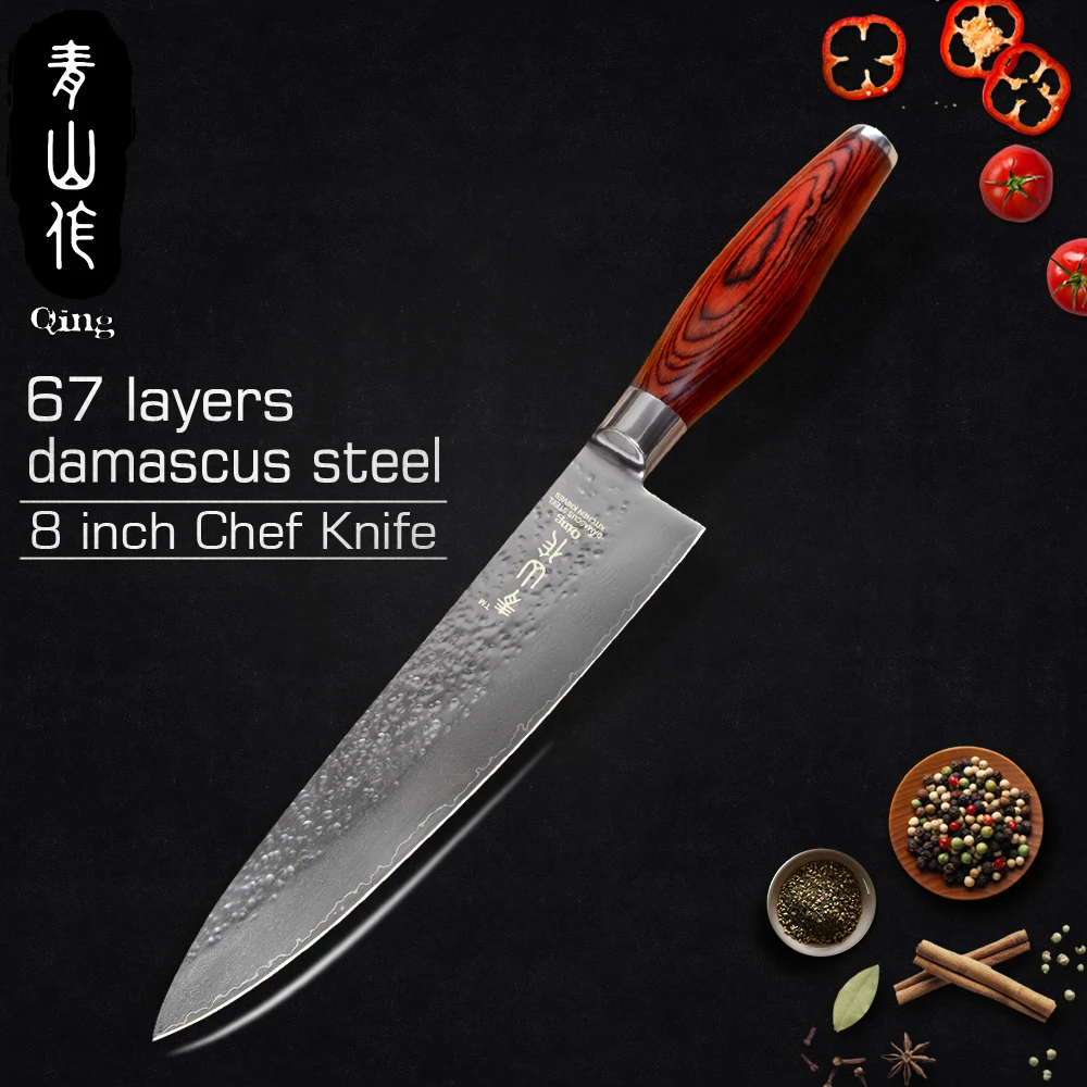 QING кухонный инструмент высокого качества VG10 дамасский нож 3 5 &quotдля очистки