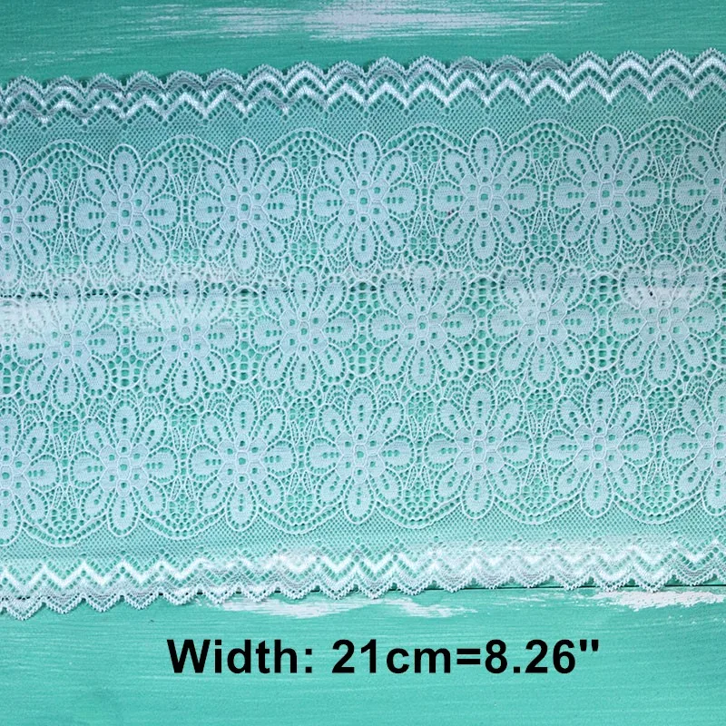 2Yards Daisy Flowers White Lace Trim Ribbon Embroidered Elastic Fabric DIY Crafts Sewing Accessories Wedding Hair Garments | Дом и сад