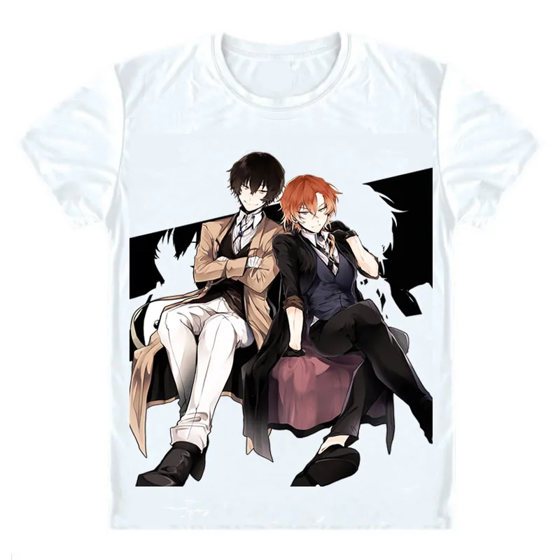 Style 15 Bungou бродячие футболки с собаками мульти-стиль короткий рукав рубашки литературные бродячие собаки Осаму дадзай Atsushi Nakajima Косплей рубашка - Цвет: Style 15