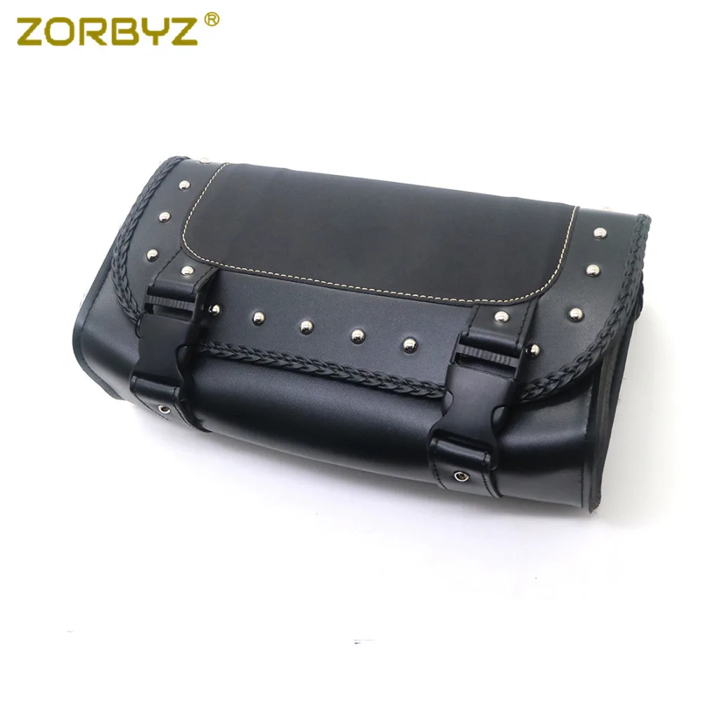 ZORBYZ мотоциклетные седельные сумки черная искусственная кожа седельная сумка