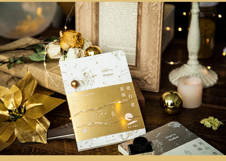 Блокнот Retrograde The Planet Bronzing gold silver Process Notepad астронавт тема рождественские подарки 1 шт