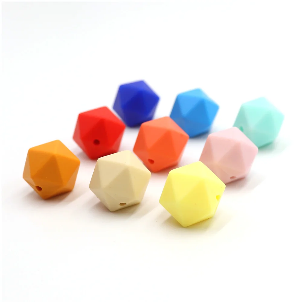 Пищевые силиконовые бусины TYRY.HU 10 шт. 14 мм Icosahedron уход за полостью рта