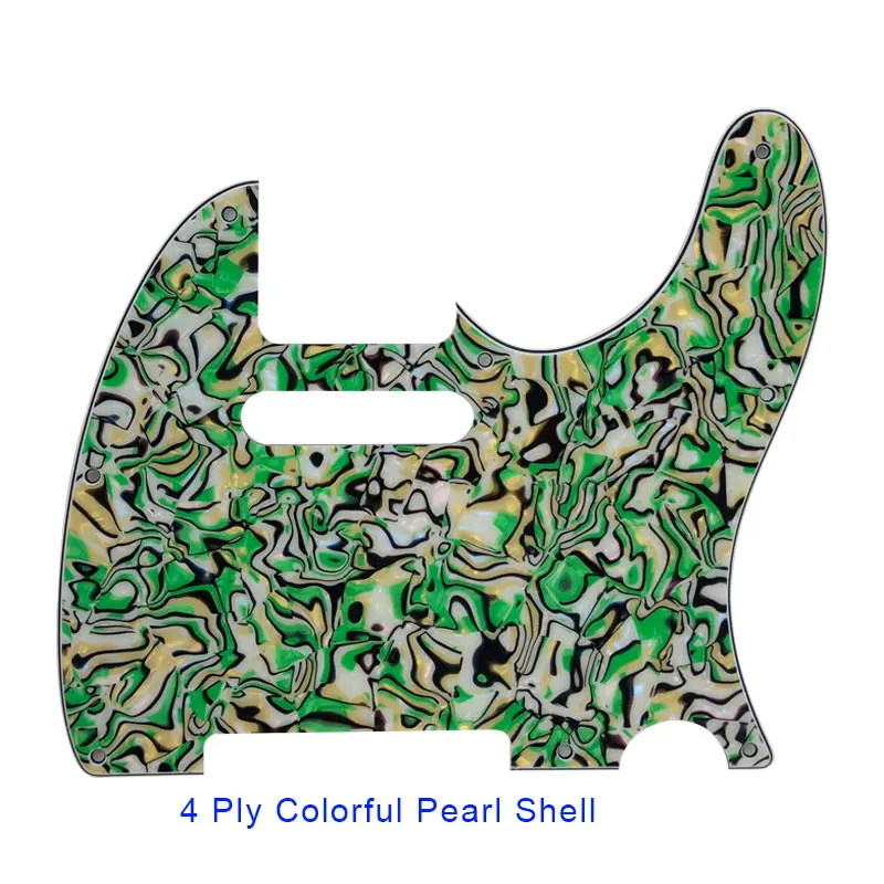 Colorful Pearl Shell Запчасти для гитары Pleroo-для стандарта США, 8 винтовых отверстий, 62 года, Tele Telecaster, гитарная накладка, царапина, Многоцветный выбор - Цвет: Colorful Pearl Shell