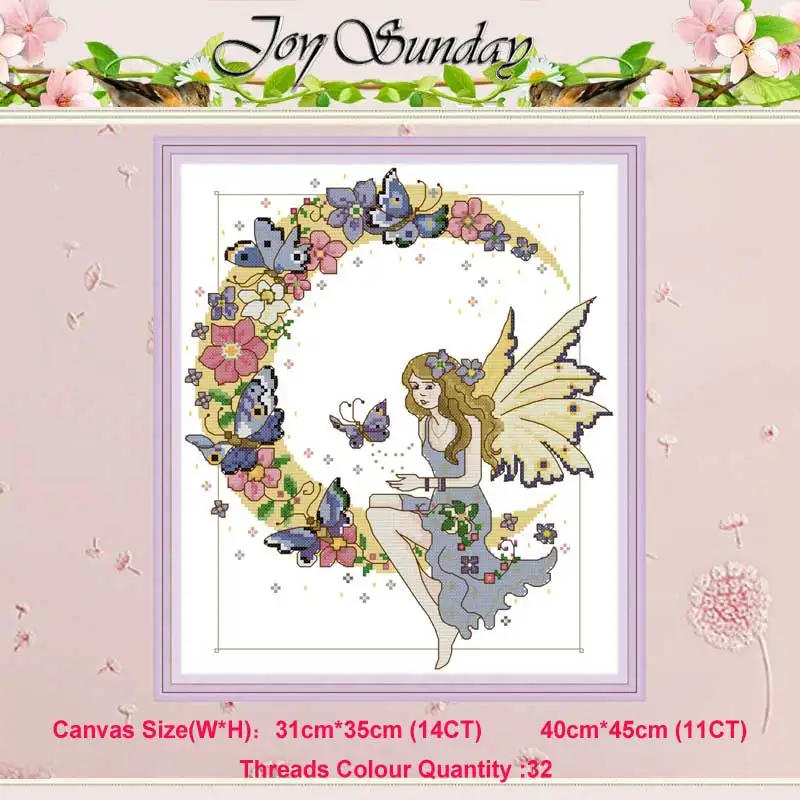 Butterfly fairy 10 Бабочка Фея цветок фея Счетный 11CT 14CT Набор для вышивания крестиком DIY DMC Китайский Набор для вышивания крестиком вышивка рукоделие домашний декор - Цвет: Butterfly fairy 10