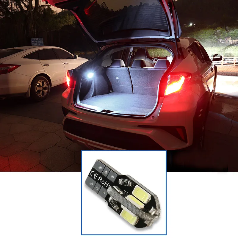 White 1x12 V T10 светодиодный фонарь для багажа, внутренний купольный светильник для багажника автомобиля, светильник для Toyota C-HR CHR, аксессуары - Испускаемый цвет: White