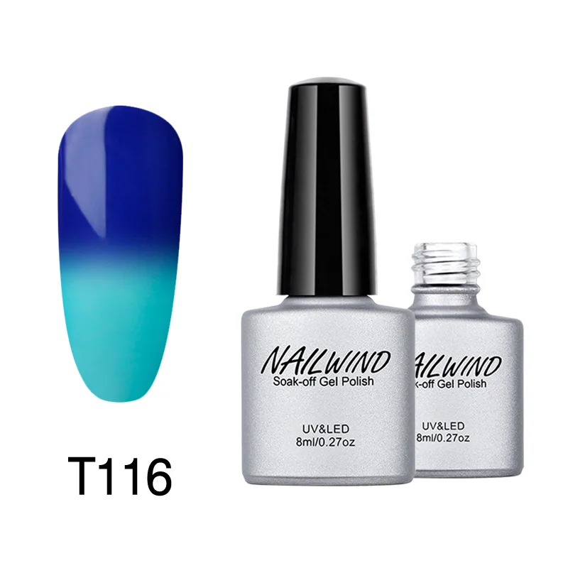 116 NAILWIND 8 мл Хамелеон Температура Цвет изменение ногтей гель для ногтей UV светодиодный Блеск Польский Маникюр гель лак - Цвет: 116
