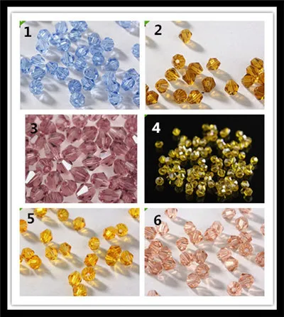 

2014 Hot! Wholesale 570Pcs/lot 4mm Bicone Crystal Glass Loose Beads In Bulk For Bracelet Necklace Jewelry Making