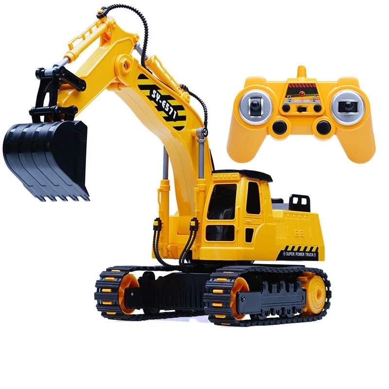 Newest Boy Gift RC Excavator Model 2.4G Remote Control Constructing Truck Crawler Digger Electronic Engineering Toy | Игрушки и хобби