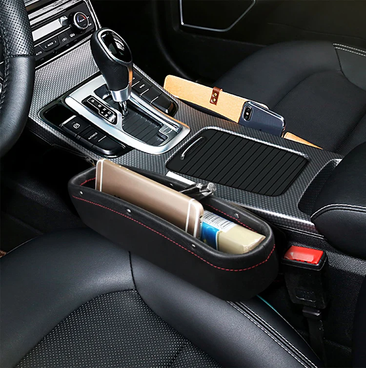 hot car seat pocket catcher auto car seat side gap pocket pu leather Sundries holder storage organizer bag box car accessories
