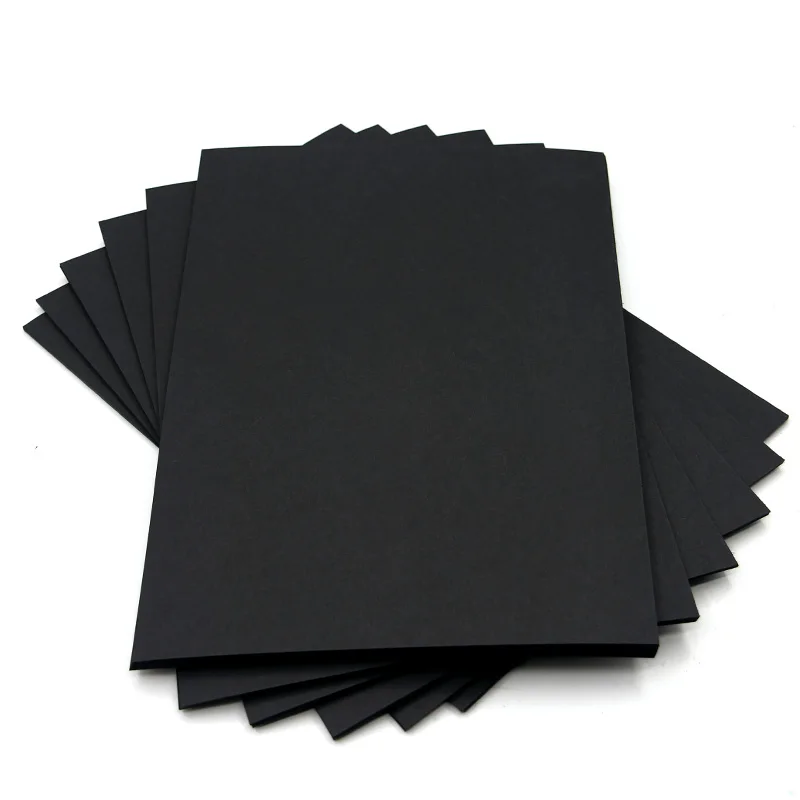 50pcs/lot A3 A4 A5 Black Kraft Paper DIY Card Making 120g 150g 180g 250g 300g 400g Craft Paper Thick Paperboard Cardboard images - 6