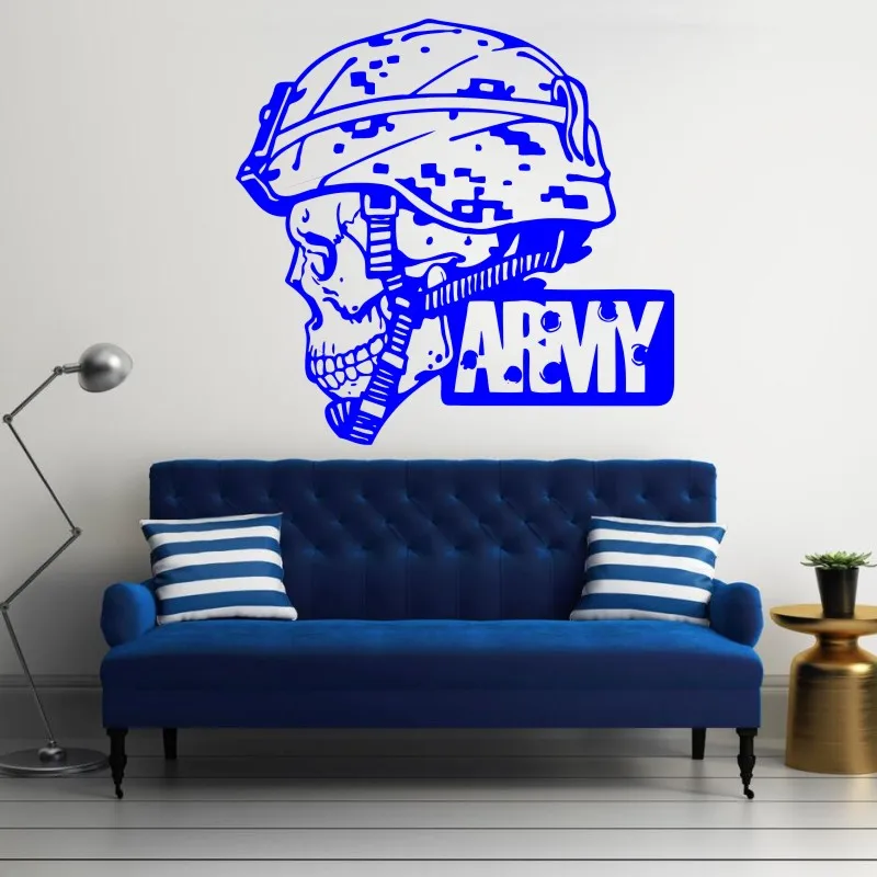 Женский Большой армейский солдат Череп камуфляжные наклейки человек портрет