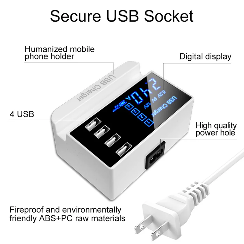 Сетевое зарядное устройство с 4 USB портами 5 В а|Зарядные устройства для телефонов|