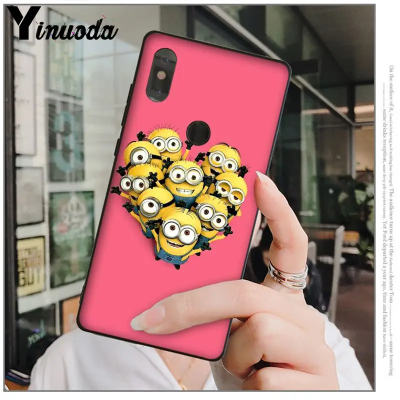 Yinuoda желтый Миньоны Мягкий Силиконовый ТПУ чехол для телефона Redmi 5 plus Note 4 4X Xuiao Mi 3 8