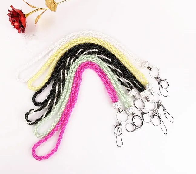 1 шт. Модный Блестящий ремешок с жемчужинами ремни застежкой Лобстер шнурки для