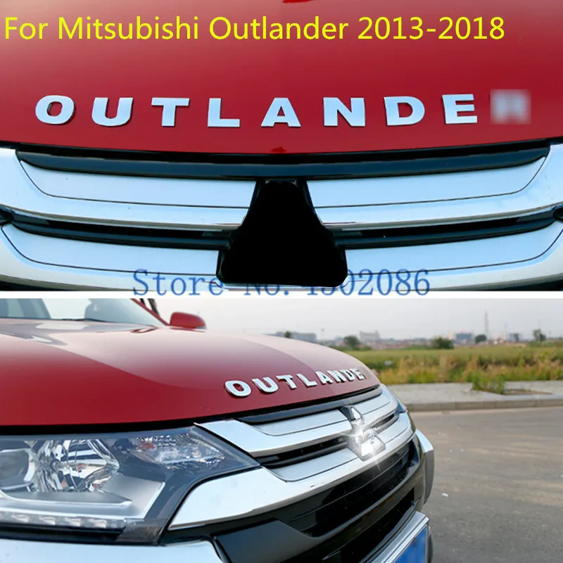 Автомобильный тонкий стикер из нержавеющей стали для Outlander с 3D буквами, Накладка для Mitsubishi Outlander 2013-, автомобильный Стайлинг