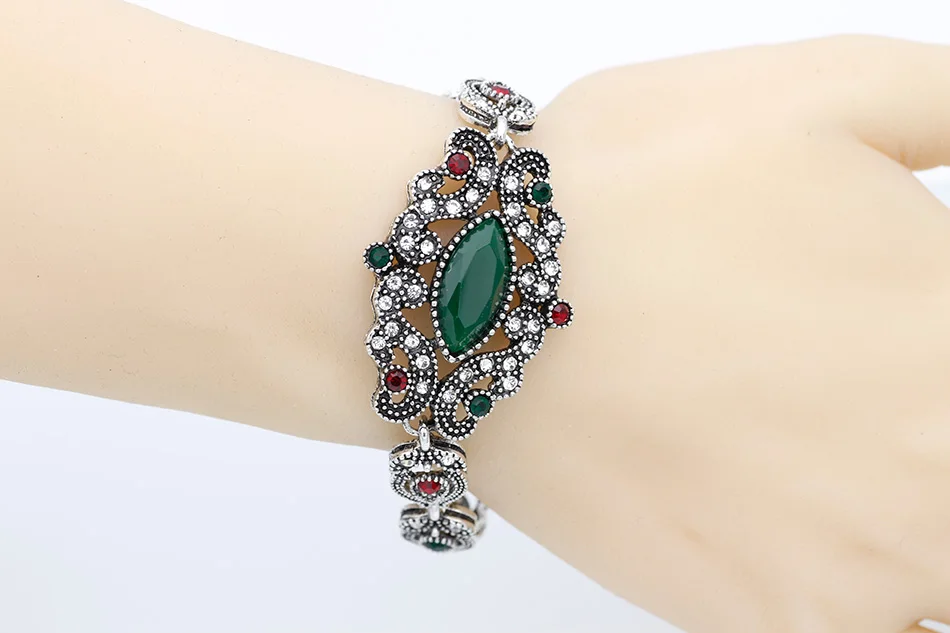 Женский винтажный браслет SUNSPICE в турецком стиле серебристого цвета с