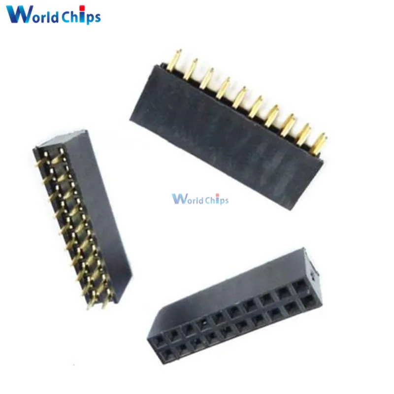 50 шт. 2x10 20Pin 2 54 мм Двухрядные женские прямые штыревые полосы | Электронные