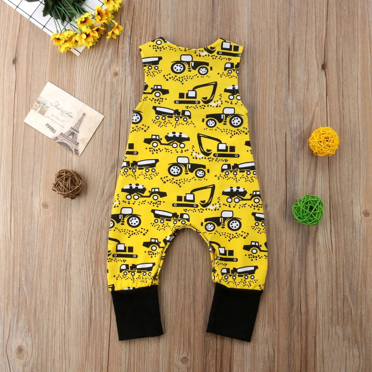 Newborn Kids Baby Boy Sleeveless Romper Jumpsuit Playsuit Summer Clothes Motorcycle Printed Cute Outfits 0-18M |