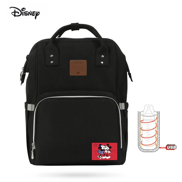 Mickey Minnie Disney Микки Минни Маус сумка для мамы большой емкости мамы беременных женщин подгузник водонепроницаемый полиэстер подгузник для беременных рюкзак - Цвет: Mickey Minnie