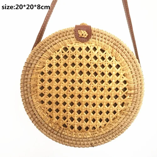 Model 11 Сумки из ротанга, сумки для женщин, богемная Летняя Пляжная сумка на ремне, модная популярная сумка через плечо, круглая соломенная сумка - Цвет: Model 11