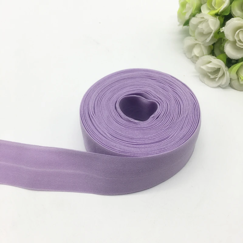 Розовый(5 ярдов/партия) "(25 мм) Multirole Fold Over Elastics спандекс атласная повязка DIY кружевная швейная накладка