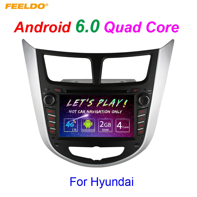 FEELDO 7 &quotAndroid 6 0 (64 бит) DDR3 2G/16G/4G LTE четырехъядерный автомобильный DVD GPS радио