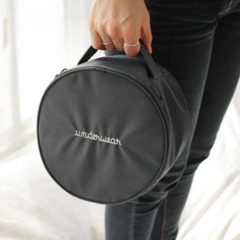 

Round Travel Bra Underwear Bags Large Capacity Waterproof Zipper Makeup Female Luggage Organizer Handbag Travel Storage Bag
