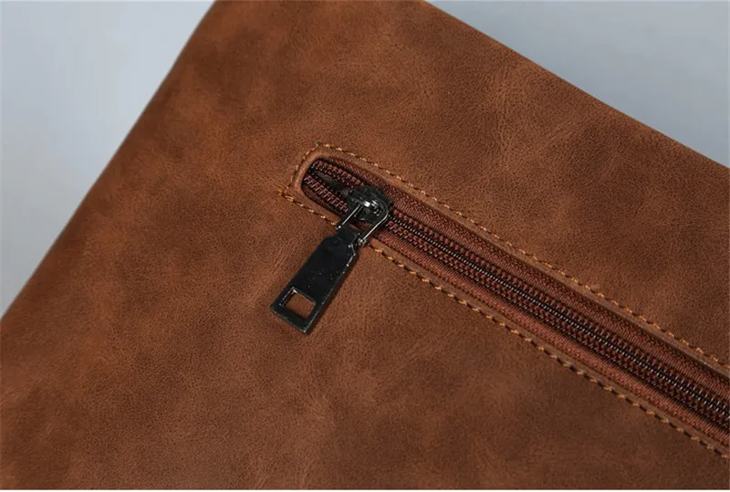 Коричневые Модные мужские портфели Crazy horse из искусственной кожи мужская деловая