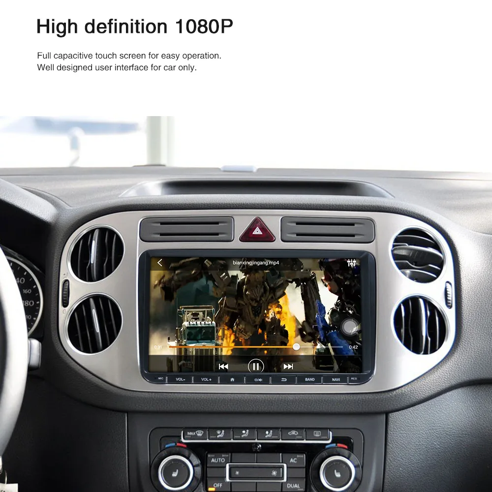 " Автомагнитола для VW Polo Golf Volkswagen Android 8,1 радио Coche Авторадио камера заднего вида 1080P зеркальная связь радио самоходов