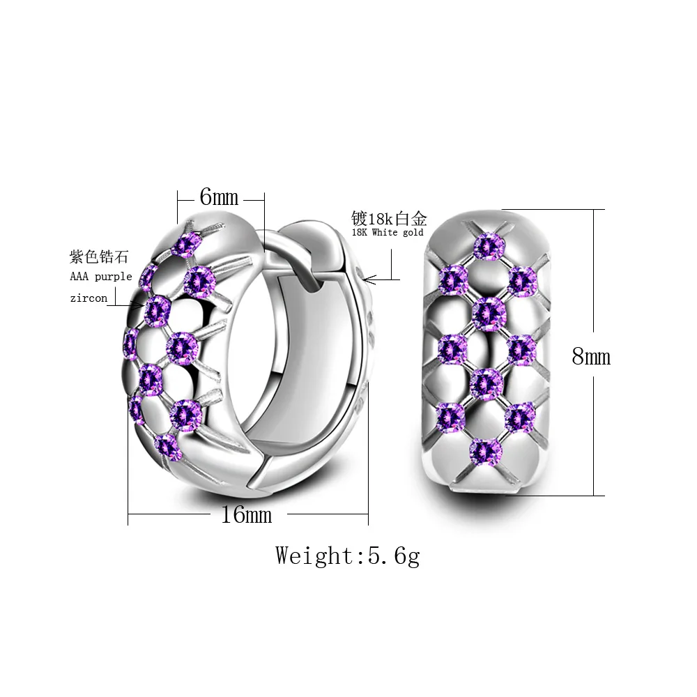 Новое поступление 2019 серьги-кольца с кристаллами ювелирные изделия подарок для