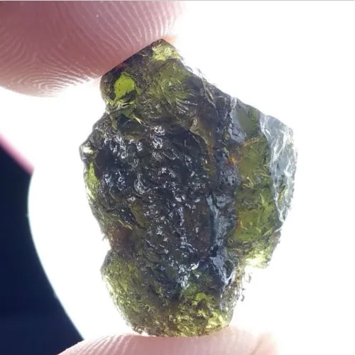 

15-18g Free shipping Green GEM MOLDAVITE Meteorite Impact Glass Czech