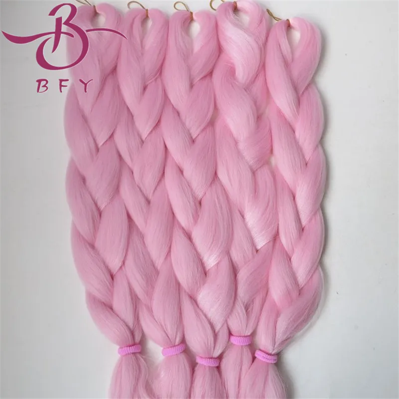1 лот = 7 шт. 24 &quot розовый рыжие волосы ломбер два тона моноволокно джамбо плетение