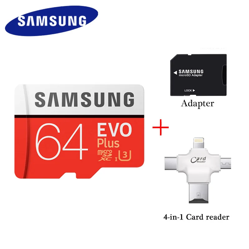Оригинальный samsung micro sd карта памяти 64GB max100MB/S класс 10 SDXC U3 4K tarjeta TF флэш-карта для