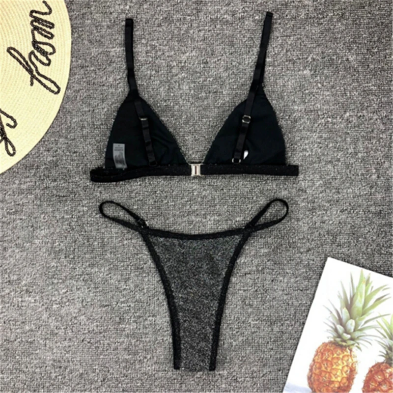 

Women Bikini Sexy Swimwear Solid Push-up Bra Swimsuit Bandage Bathing Suit Monokini Brazilian Bikini Set Costumi Da Bagno Donna