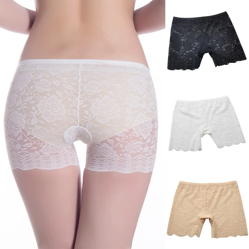 Женские кружевные мягкие бесшовные шорты леггинсы нижнее белье высокого